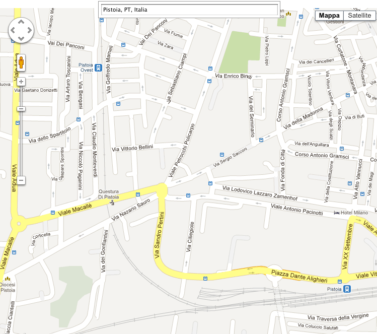 Mappa di Pistoia